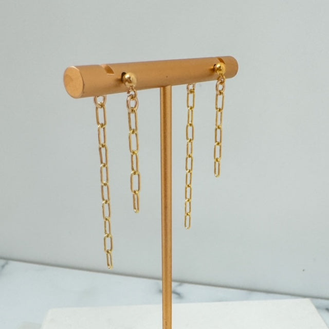 Cascade Chain Earrings in 14k Gold Fill 