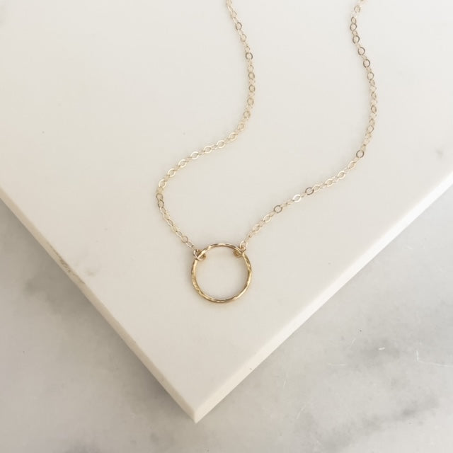 Full Circle Necklace in Gold