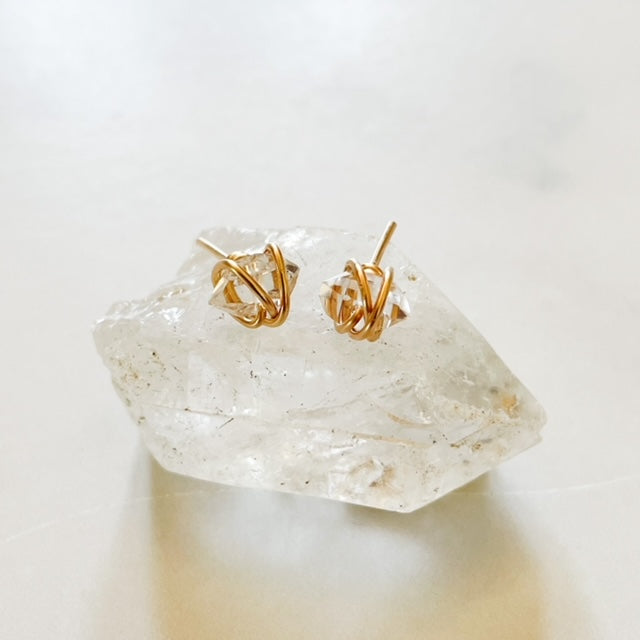 diamond quartz jtv herkimer diamond earrings