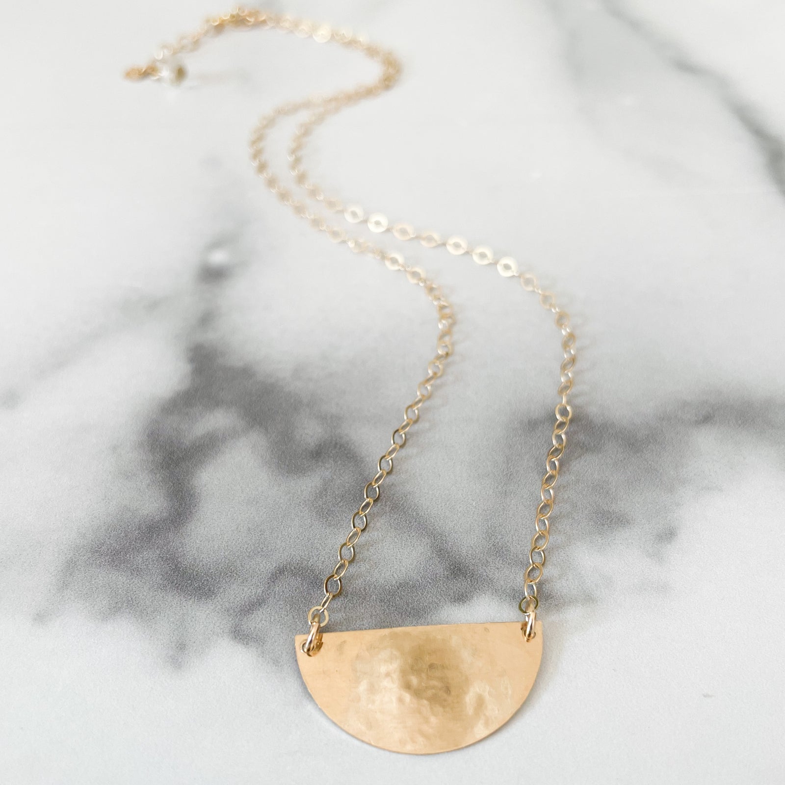 Half Moon Layering Necklace in 14k Gold Fill 